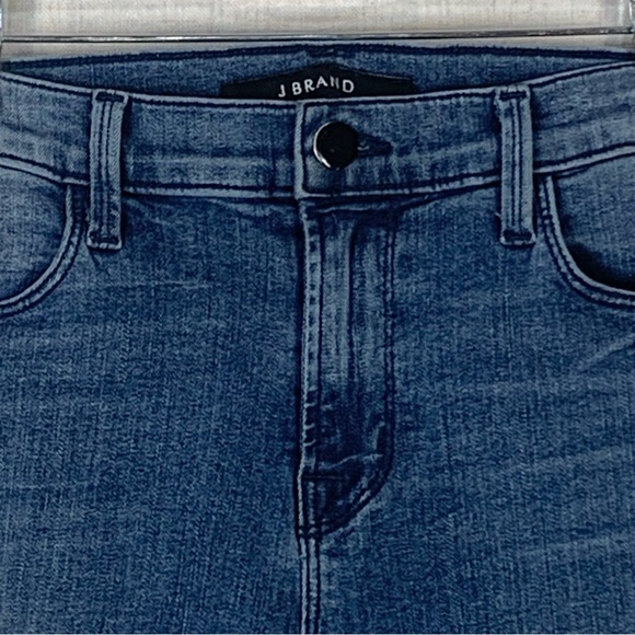 J Brand Cropped Zip Rumour Wash Mid Rise Skinny Jeans - Size 27 - Picture 5 of 15
